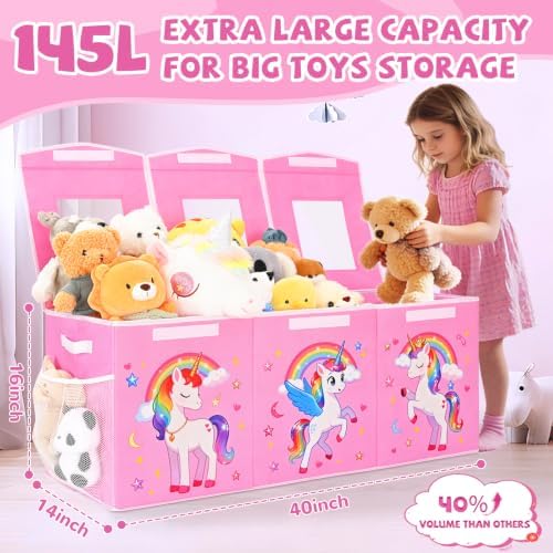 Livole Large Toy Box Collapsible Kids Toy Chest Bins - Image 2