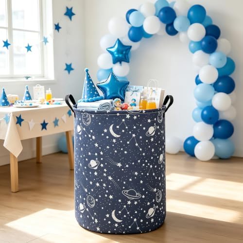 Foldable Waterproof Round Fabric Laundry Basket Home - Image 4