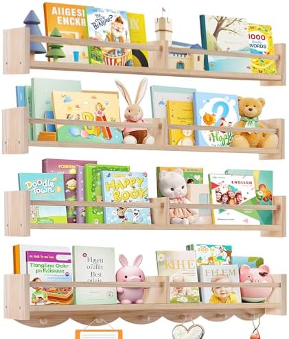 34Inch Nursery Book Shelves Wall Mounted, Floating Book Shelf by Dixryaus