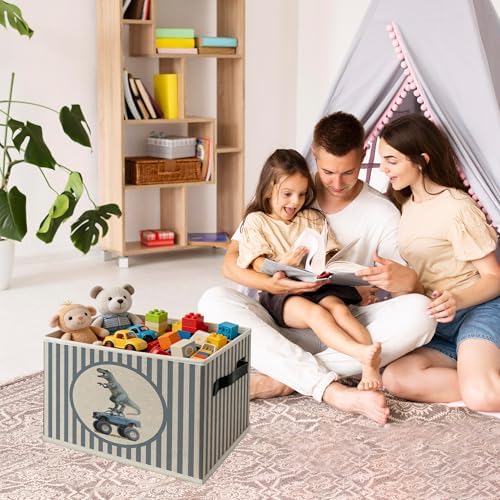 Dinosaur Truck Boy Nursery Foldable Storage Bins Box - Image 3