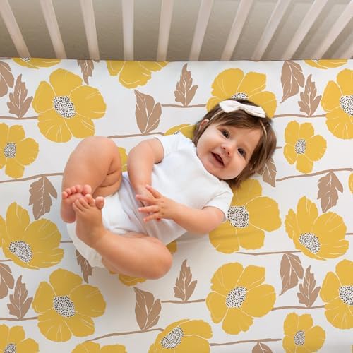 Sorrel + Fern Baby Crib Sheets Neutral, Fitted 2-Pack - Image 4