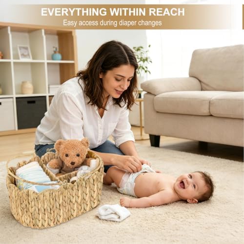 Water Hyacinth Diaper Caddy Organizer - Image 3