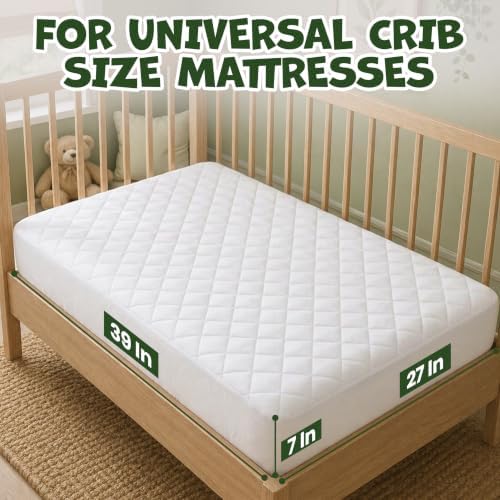 Utopia Bedding Waterproof Crib Mattress Protector, 2 Pack, 27x39 Inches - Image 2