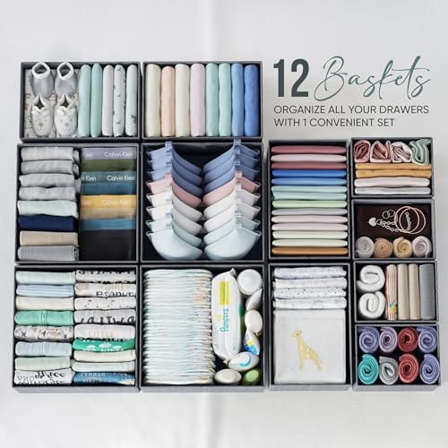Drawer Organizer Set of 12 Dark Grey - Image 3