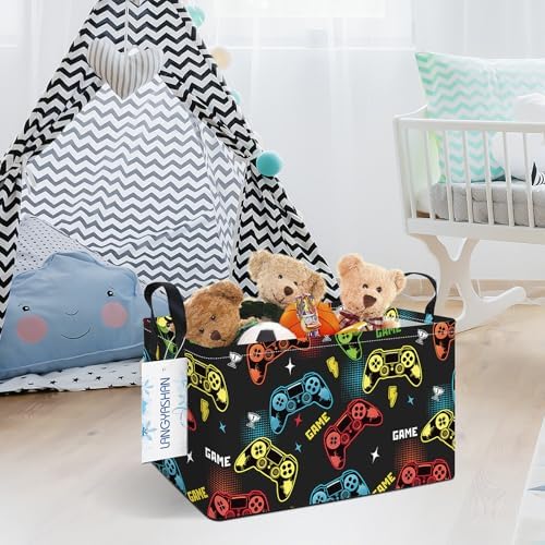 Rectangular Collapsible Game Storage Basket Nursery Toy Organizer - Image 6