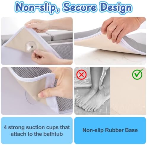 Baby Bath Kneeler and Elbow Rest Pad Set, Bath Kneeling Pad - Image 4