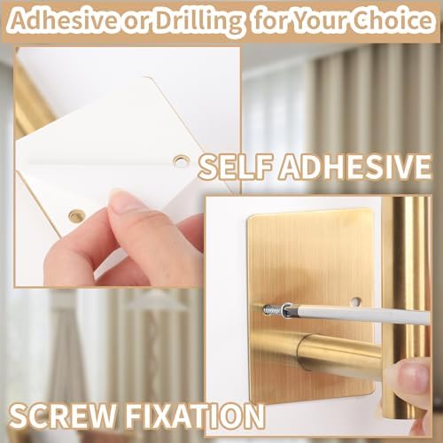4 Pack No Drill Curtain Holdbacks Adhesive Curtain Tiebacks - Image 3