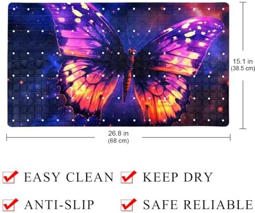 Non Slip Shower Mat Bathtub Mat 15.1x26.8 Inch, Quick Dry Bath Mat - Image 4