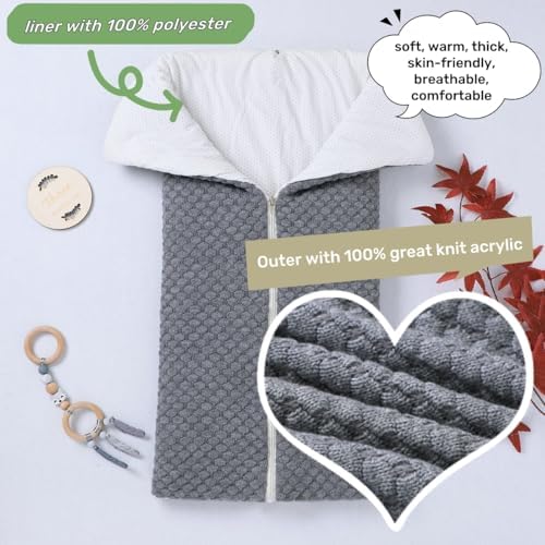 Baby Infant Swaddle Blanket Knit Sleeping Bag Receiving Blankets Stroller Wrap - Image 2