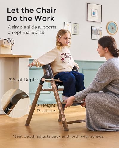 Momcozy 5-in-1 Convertible Wooden High Chair - Image 5