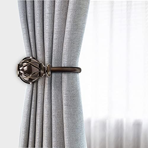 KAMANINA Decorative Curtain Drapery Holdbacks, Wall Mounted, 2 Pack Bronze - Image 3
