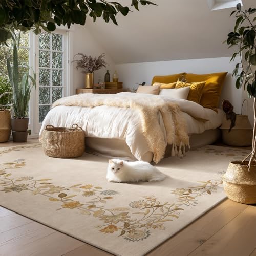 Washable Living Room Area Rugs: 6x9 Bedroom Rug Non Slip Soft Large Carpet - Image 3