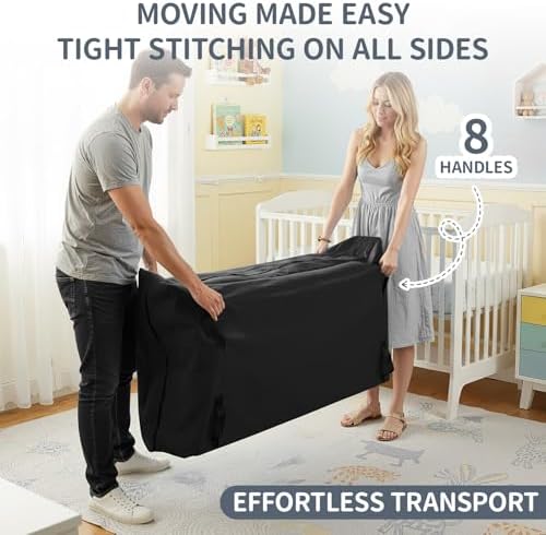 Colingmill 2 Pcs Reusable Crib Mattress Moving Bag, Oxford Cloth - Image 5