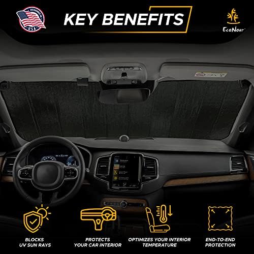 EcoNour Accordion Car Windshield Sun Shade | Reflective Car Window Shades - Image 2