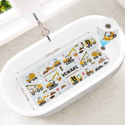SHUCHING Baby Bath Mat for Tub Non Slip-40x16 Inch - Image 2