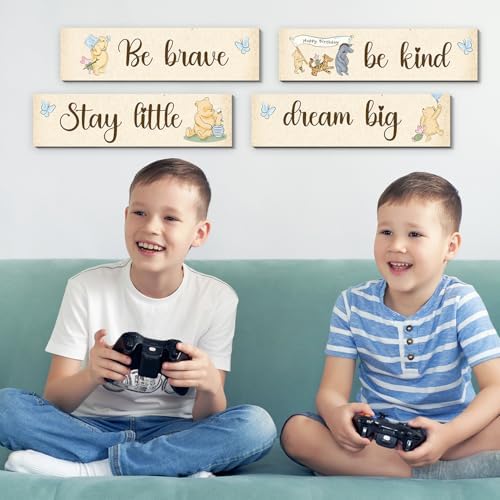 BirtDerr 4Pcs Winie Wall Decorations-he Pooh Baby Stuff-Bedroom Wall - Image 5