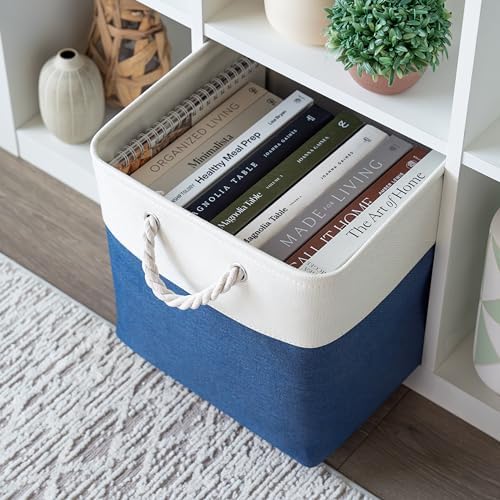 OrganiHaus 13x13 Cube Storage Bins, Rope Handles - Image 4