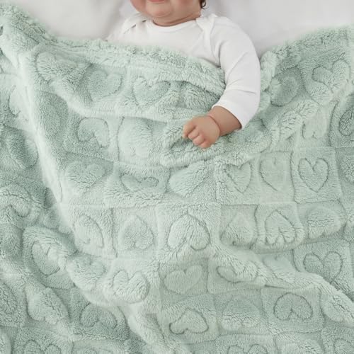 CREVENT 2Pcs 30''X40'' Cute Cozy Fluffy Warm Baby Blankets - Image 5