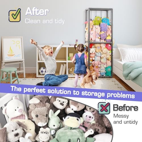 Stuffed Animal Storage Zoo Holder Space Save, PVC Stuffed Animal Organizer - Image 5