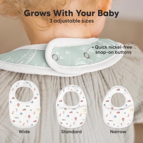 KeaBabies 8-Pack Organic Baby Bibs - Image 4