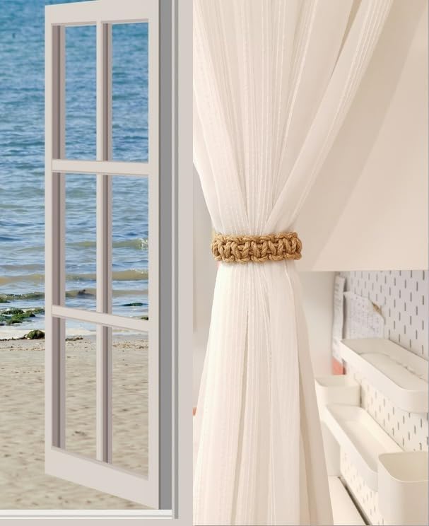 Braided Outdoor Curtain Tiebacks - Image 3