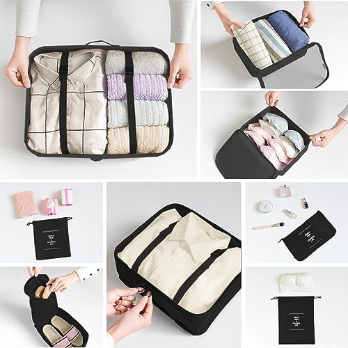 LANSKLBD 6/8 Set Packing Cubes for Suitcases Travel Luggage Packing Organizers - Image 4