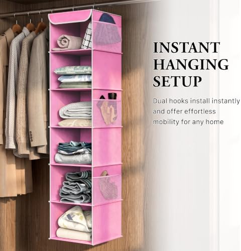 Simple Houseware 6 Shelf Hanging Closet Organizer - Image 6