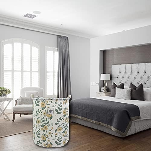 Mziart Collapsible Laundry Basket, Floral Printing Large Laundry Hamper - Image 5