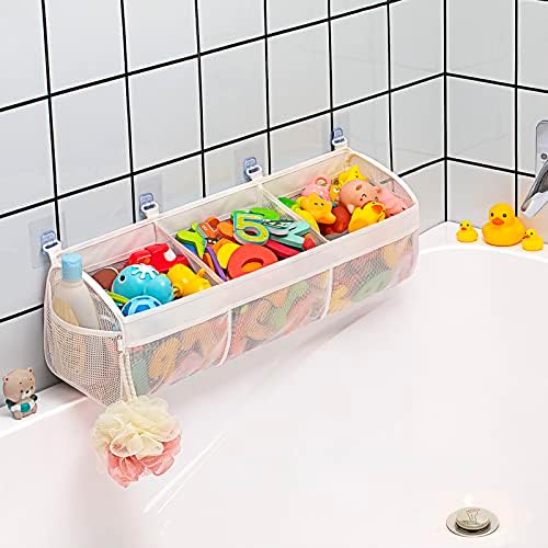 Austion Original 3 Compartment Horizontal Large Openings Bath Toy Organizer by Austion