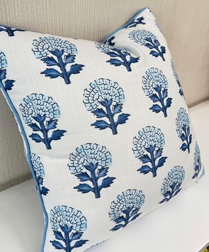 Marigold Floral Print 20x20 Throw Pillow Cover - Image 3
