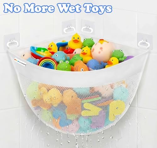 Bath Toy Storage Organizer for Bathtub – Large Mesh Bath Toy Holder & Bath Toy - Image 3