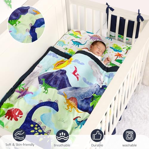 Crib Bedding Set for Baby Girls and Boys, 4 Piece Infant Nursery Bedding Sets - Image 2