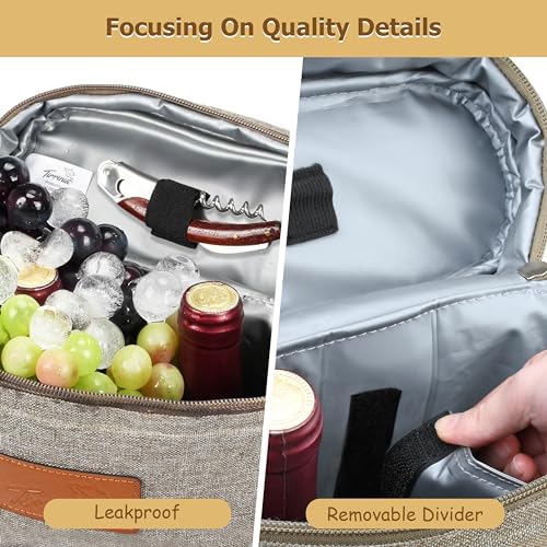 Tirrinia 2 Bottle Wine Cooler Tote Carrier - Image 3
