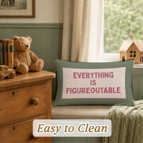 Everything is Figureoutable Inspirational 12x20 Pillow Cover - Image 3