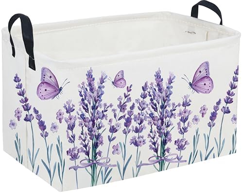 Sanjiaofeng Rectangular Kids Basket Flower Storage Bins, Girls Storage Basket by Sanjiaofen