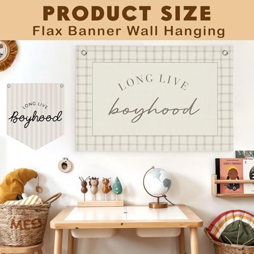 Lacama Long Live Boyhood Banner Boy Nursery Decor - Image 7