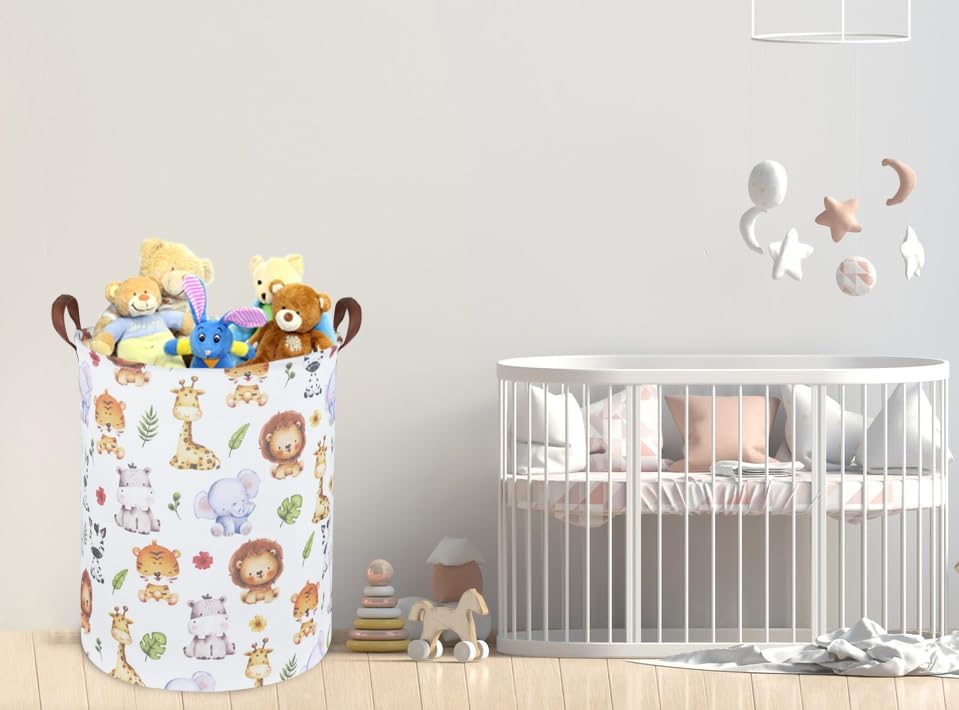 Kids Laundry Hamper, Baby Laundry Basket Animal Storage Baskets - Image 6