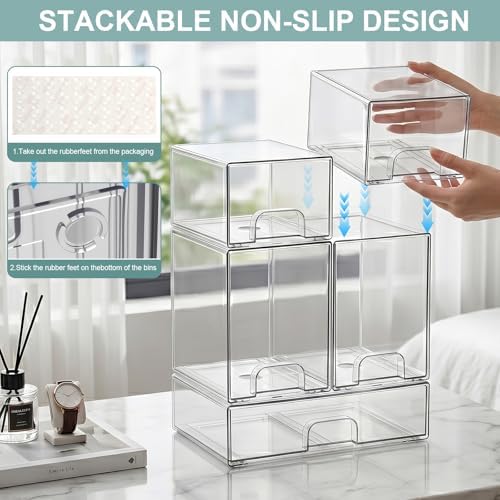 POLRAI 5 Pack Baby Bottle Organizer Stackable Storage Bins - Image 6