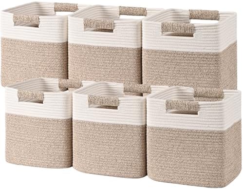 11 Inch Storage Cubes, 6 Pack Cube Storage Bins by Degeyoyo