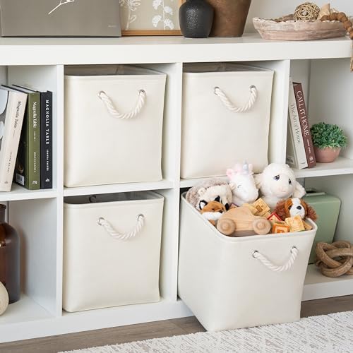 OrganiHaus 12x12 Cube Storage Bins, Rope Handles - Image 3