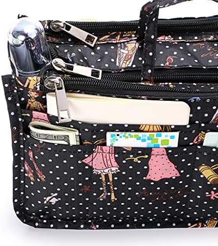 BTSKY Printing Handbag Organizers Inside Purse Insert-High Capacity 13 Pockets - Image 6