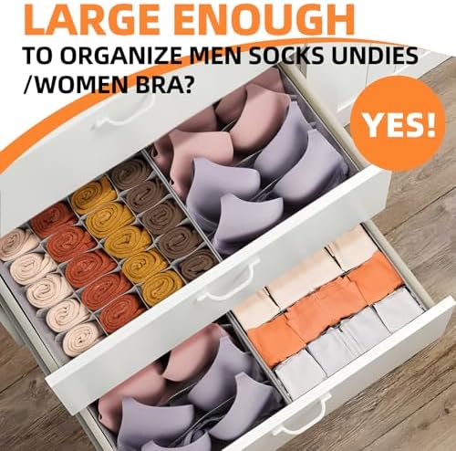 Criusia 6 Pack Large Drawer Organizer - Image 3