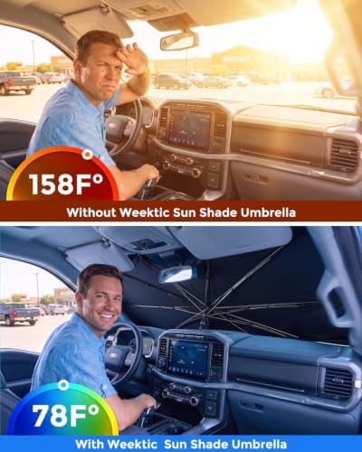Weektic Truck Windshield Sun Shade Umbrella - Image 2