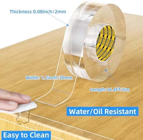 Clear Edge Protector Strip, 1 Pack x 1.18in x 16.4FT - Image 2