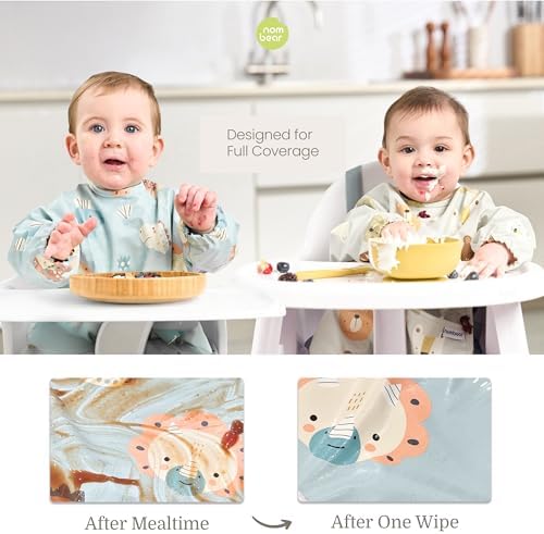 Waterproof Smock Baby Bibs for Eating - Image 2