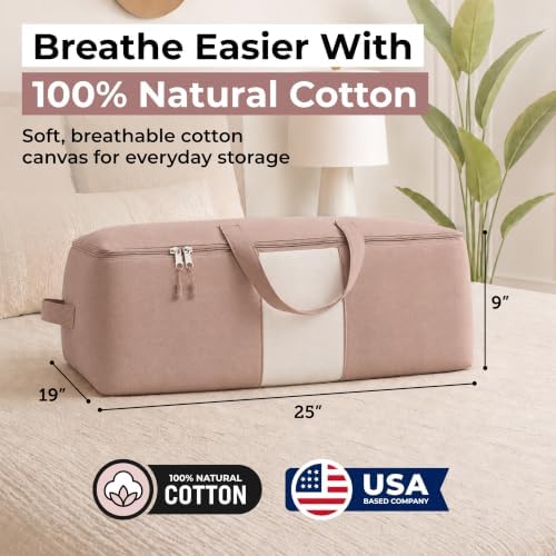 Soft Canvas Storage Bags with Zipper. Thick Breathable - Image 2