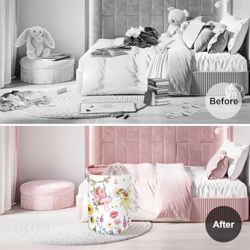 Clastyle Lovely Princess Laundry Basket Kids Clothes Book Storage Basket Gift - Image 2