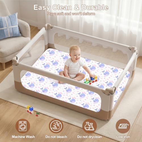 Pack N Play Sheets Fitted, Mini Crib Sheets, Breathable Soft Unisex Playard - Image 6
