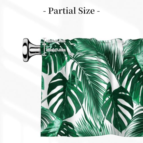 Tropical Palm Leaf Botanical Kitchen Window Valance 54x18 Inch - Image 3