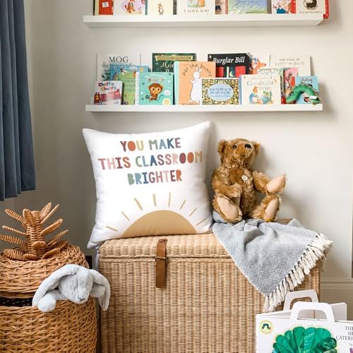 Boho Classroom Homeschool Decor Pillow Cover 18x18 - Image 2